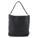 PRADA Shoulder Bag Leather Black Silver Auth 188461A-2