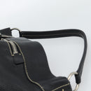 PRADA Shoulder Bag Leather Black Silver Auth 188461A-8