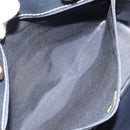 CHANEL Choco Bar Chain Tote Bag Lamb Skin Navy Silver CC Auth 188462SAV-22
