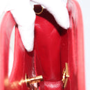 CHANEL Matelasse Hand Bag Lamb Skin Red Gold CC Auth 188464-16