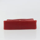 CHANEL Matelasse Hand Bag Lamb Skin Red Gold CC Auth 188464-8