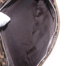 FENDI Zucca Canvas Shoulder Bag Black Brown Auth 188466SAM-24