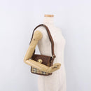 Burberrys Nova Check Shoulder Bag PVC Beige Gold Auth 188467-23