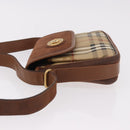 Burberrys Nova Check Shoulder Bag PVC Beige Gold Auth 188467-4