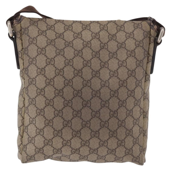 GUCCI GG Supreme Shoulder Bag PVC Beige Gold 223666 Auth 188468