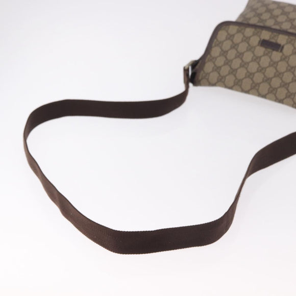 GUCCI GG Supreme Shoulder Bag PVC Beige Gold 223666 Auth 188468
