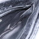 Miu Miu Matelasse Shoulder Bag Leather Black Silver Auth 188469SAM-17