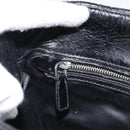 Miu Miu Matelasse Shoulder Bag Leather Black Silver Auth 188469SAM-19
