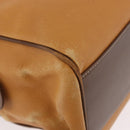 LOEWE Anagram Hand Bag Leather Yellow Gold Auth 188471A-10