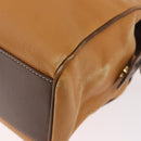 LOEWE Anagram Hand Bag Leather Yellow Gold Auth 188471A-17