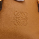 LOEWE Anagram Hand Bag Leather Yellow Gold Auth 188471A-19
