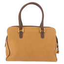 LOEWE Anagram Hand Bag Leather Yellow Gold Auth 188471A-2