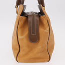 LOEWE Anagram Hand Bag Leather Yellow Gold Auth 188471A-3