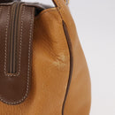 LOEWE Anagram Hand Bag Leather Yellow Gold Auth 188471A-4