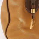 LOEWE Anagram Hand Bag Leather Yellow Gold Auth 188471A-6