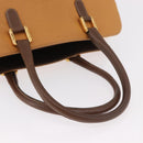 LOEWE Anagram Hand Bag Leather Yellow Gold Auth 188471A-9