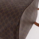CELINE Macadam Canvas Backpack PVC Leather Brown Gold Auth 188472V-16