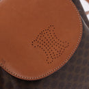 CELINE Macadam Canvas Backpack PVC Leather Brown Gold Auth 188472V-20