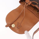 CELINE Macadam Canvas Backpack PVC Leather Brown Gold Auth 188472V-9