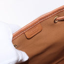 CELINE Macadam Canvas Backpack PVC Leather Brown Gold Auth 188472V-23