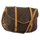 LOUIS VUITTON Monogram Saumur 43 Shoulder Bag M42252 LV Auth 188476-1