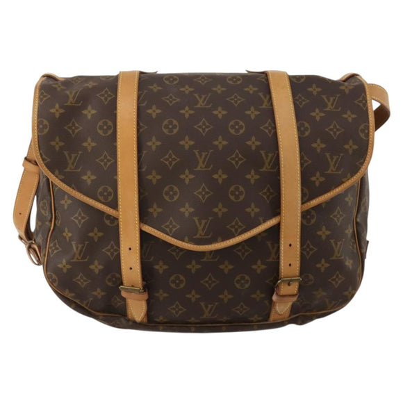 LOUIS VUITTON Monogram Saumur 43 Shoulder Bag M42252 LV Auth 188476