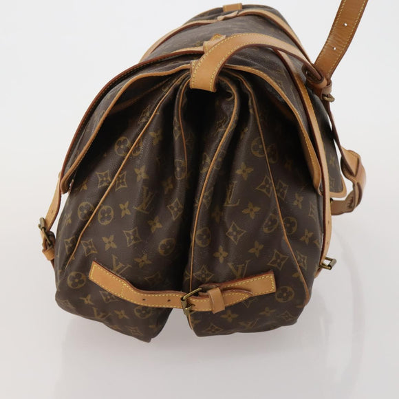 LOUIS VUITTON Monogram Saumur 43 Shoulder Bag M42252 LV Auth 188476
