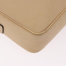 CELINE Shoulder Bag Leather Beige Gold Auth 188477-15