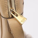 CELINE Shoulder Bag Leather Beige Gold Auth 188477-10