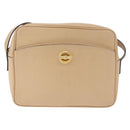 CELINE Shoulder Bag Leather Beige Gold Auth 188477-13