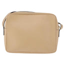 CELINE Shoulder Bag Leather Beige Gold Auth 188477-2