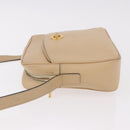 CELINE Shoulder Bag Leather Beige Gold Auth 188477-4