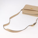 CELINE Shoulder Bag Leather Beige Gold Auth 188477-7