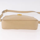 CELINE Shoulder Bag Leather Beige Gold Auth 188477-5