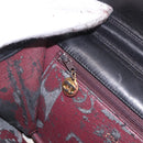 CHANEL Matelasse Single Flap Chain Bag Lamb Skin Black Gold CC Auth 188478-25