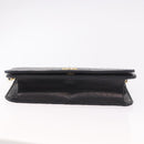 CHANEL Matelasse Single Flap Chain Bag Lamb Skin Black Gold CC Auth 188478-5