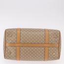 CELINE Macadam Canvas Boston Bag PVC Beige Gold Auth 188481V-6