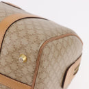 CELINE Macadam Canvas Boston Bag PVC Beige Gold Auth 188481V-16