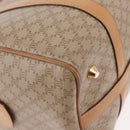 CELINE Macadam Canvas Boston Bag PVC Beige Gold Auth 188481V-17
