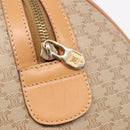 CELINE Macadam Canvas Boston Bag PVC Beige Gold Auth 188481V-18