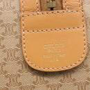 CELINE Macadam Canvas Boston Bag PVC Beige Gold Auth 188481V-11