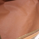 CELINE Macadam Canvas Boston Bag PVC Beige Gold Auth 188481V-10