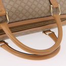 CELINE Macadam Canvas Boston Bag PVC Beige Gold Auth 188481V-8