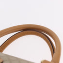 CELINE Macadam Canvas Boston Bag PVC Beige Gold Auth 188481V-14