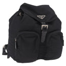 PRADA Backpack Nylon Black Silver Auth 188482-1