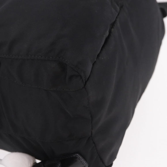 PRADA Backpack Nylon Black Silver Auth 188482