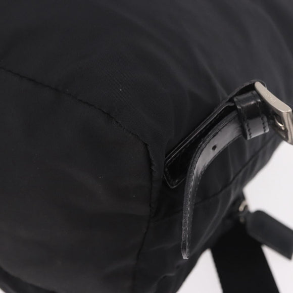 PRADA Backpack Nylon Black Silver Auth 188482