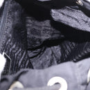 PRADA Backpack Nylon Black Silver Auth 188482-21