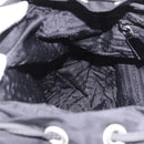 PRADA Backpack Nylon Black Silver Auth 188482-22