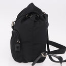 PRADA Backpack Nylon Black Silver Auth 188482-4